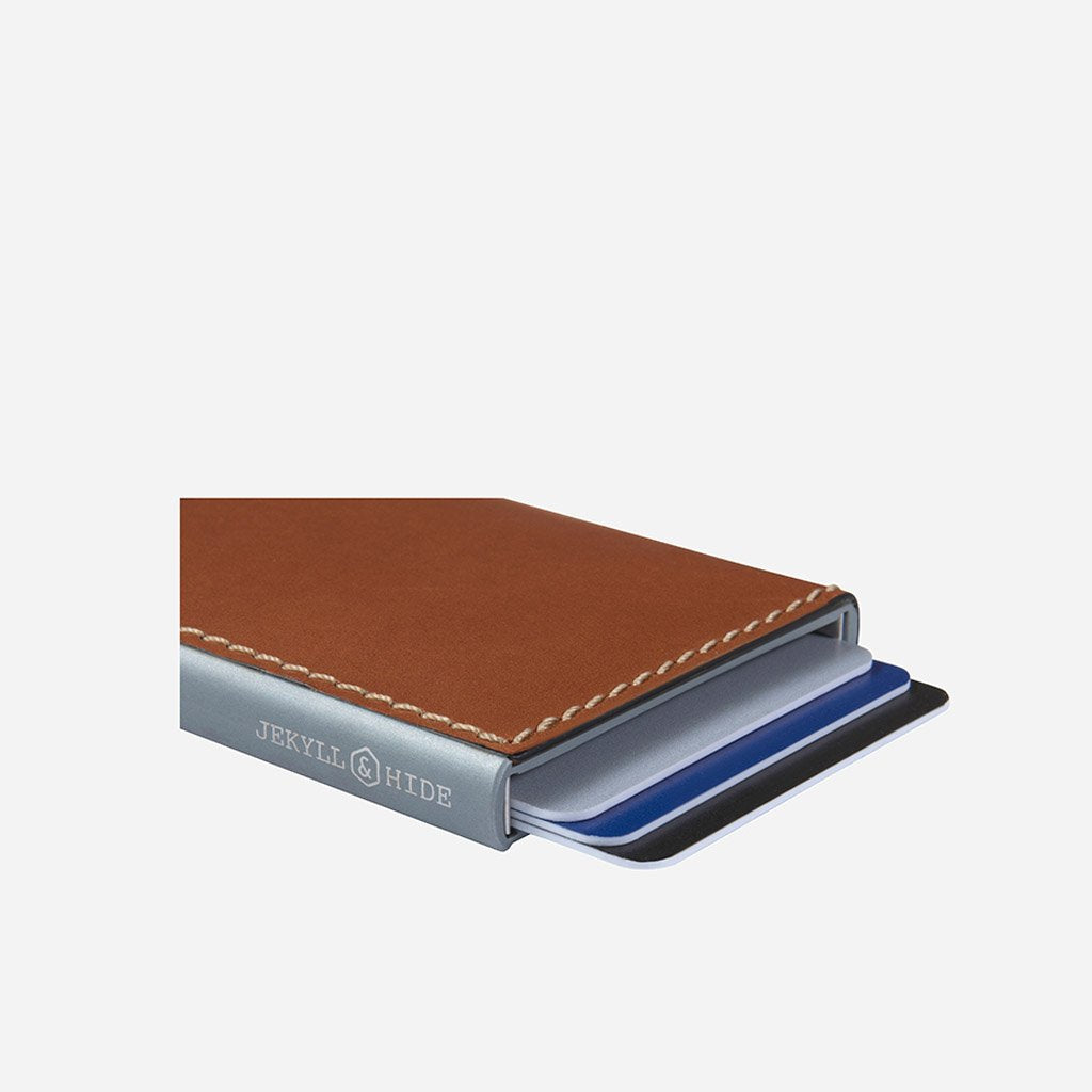 Slim Card Slide Wallet, Tan Wallet ROMA    - Jekyll and Hide Australia