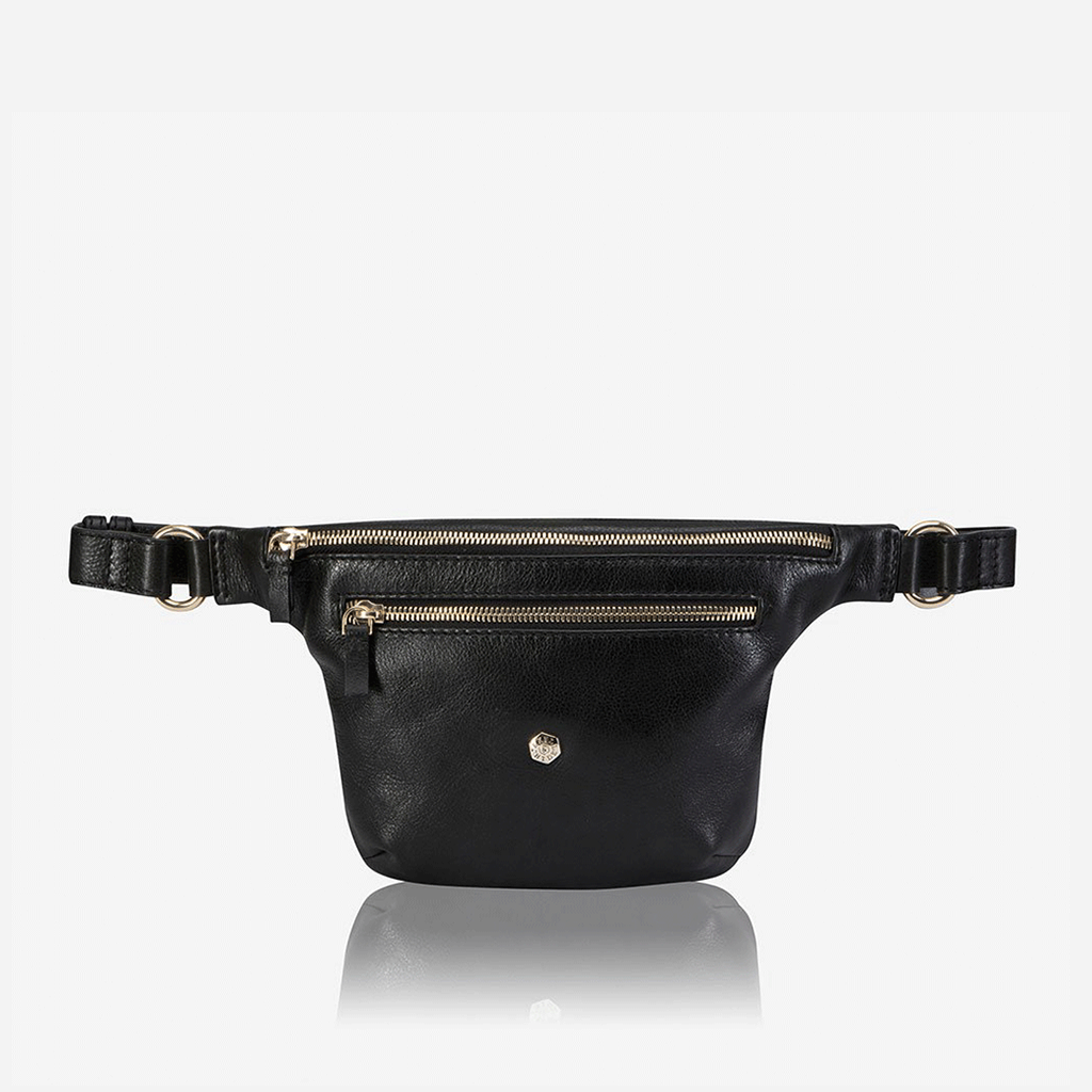 Leather Waist Bag Waistbag ZULU 6451 Black  - Jekyll and Hide Australia