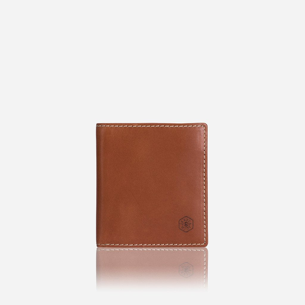 Slim Bifold Wallet with Coin, Tan Wallet ROMA    - Jekyll and Hide Australia