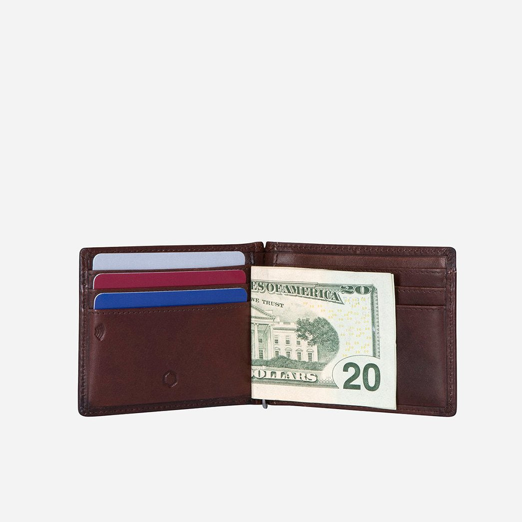 Leather Money Clip Wallet, Coffee Money Clip Oxford    - Jekyll and Hide Australia