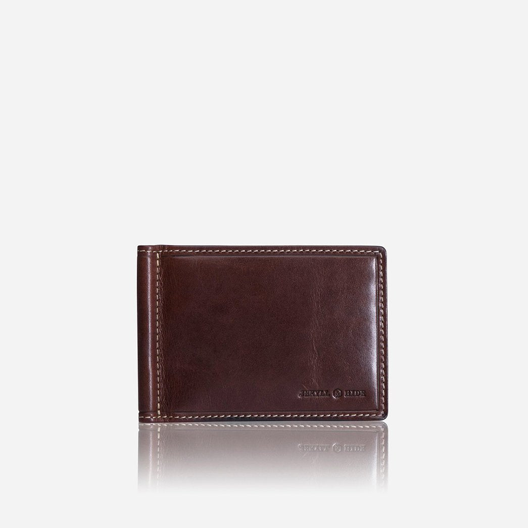 Leather Money Clip Wallet, Coffee Money Clip Oxford    - Jekyll and Hide Australia